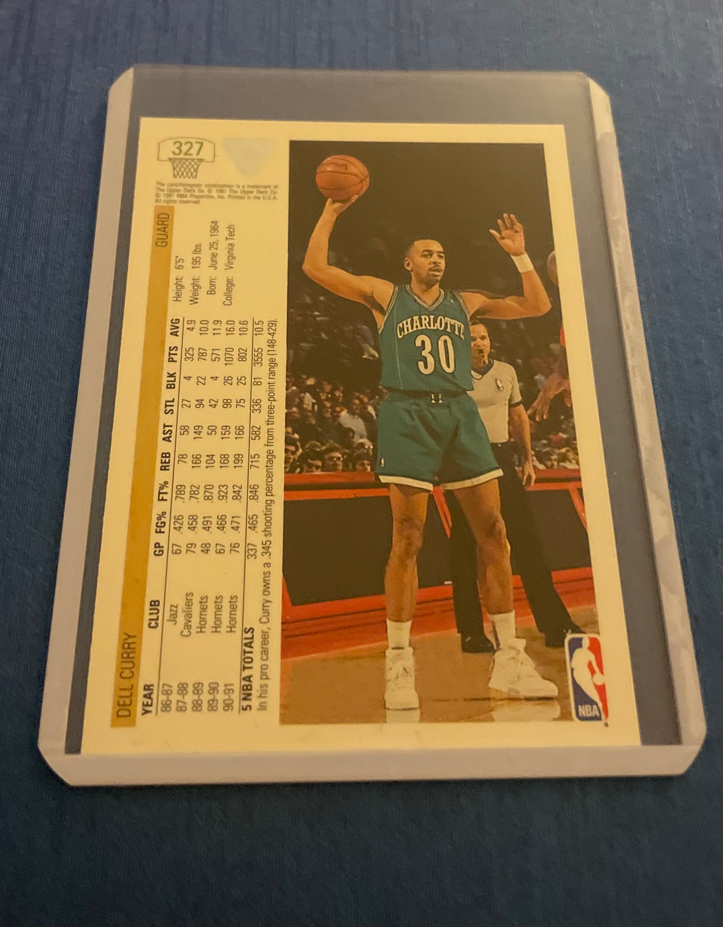 Dell Curry Charlotte Hornets 1991-92 Upper Deck