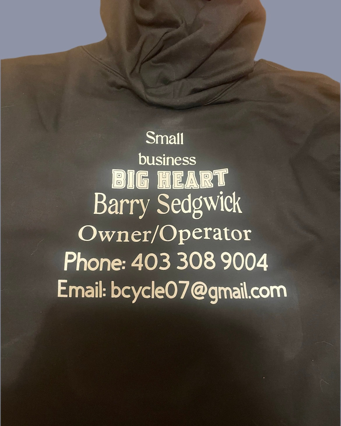 Custom company hooded sweatshirt