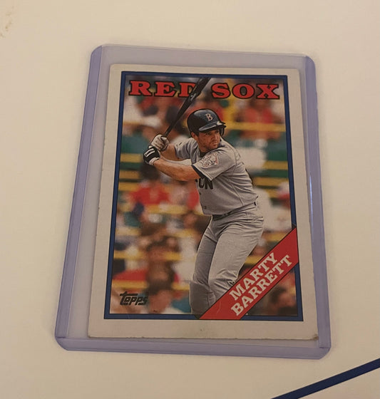 Marty Barrett Boston Red Sox 1988 Topps