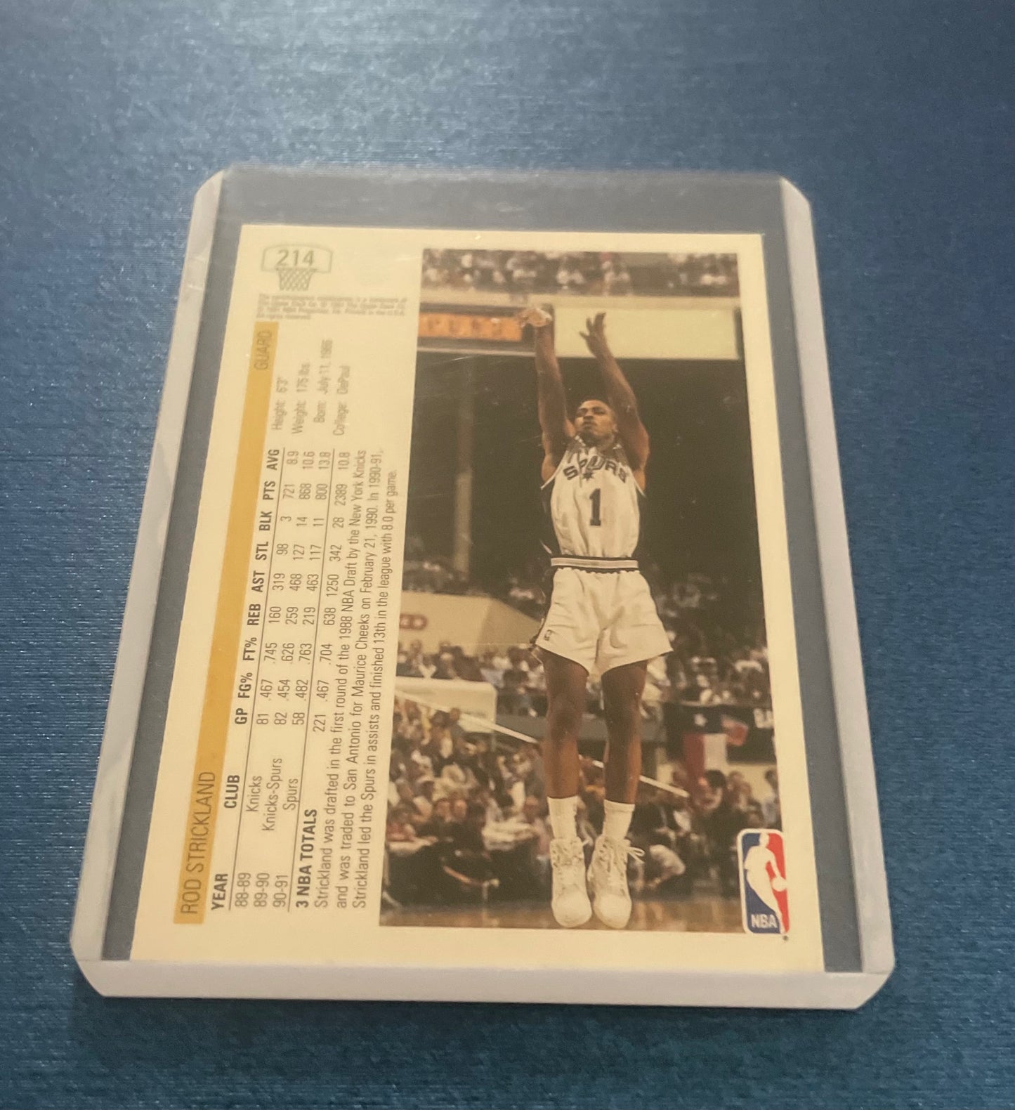 Rod Strickland San Antonio Spurs 1991-92 Upper Deck