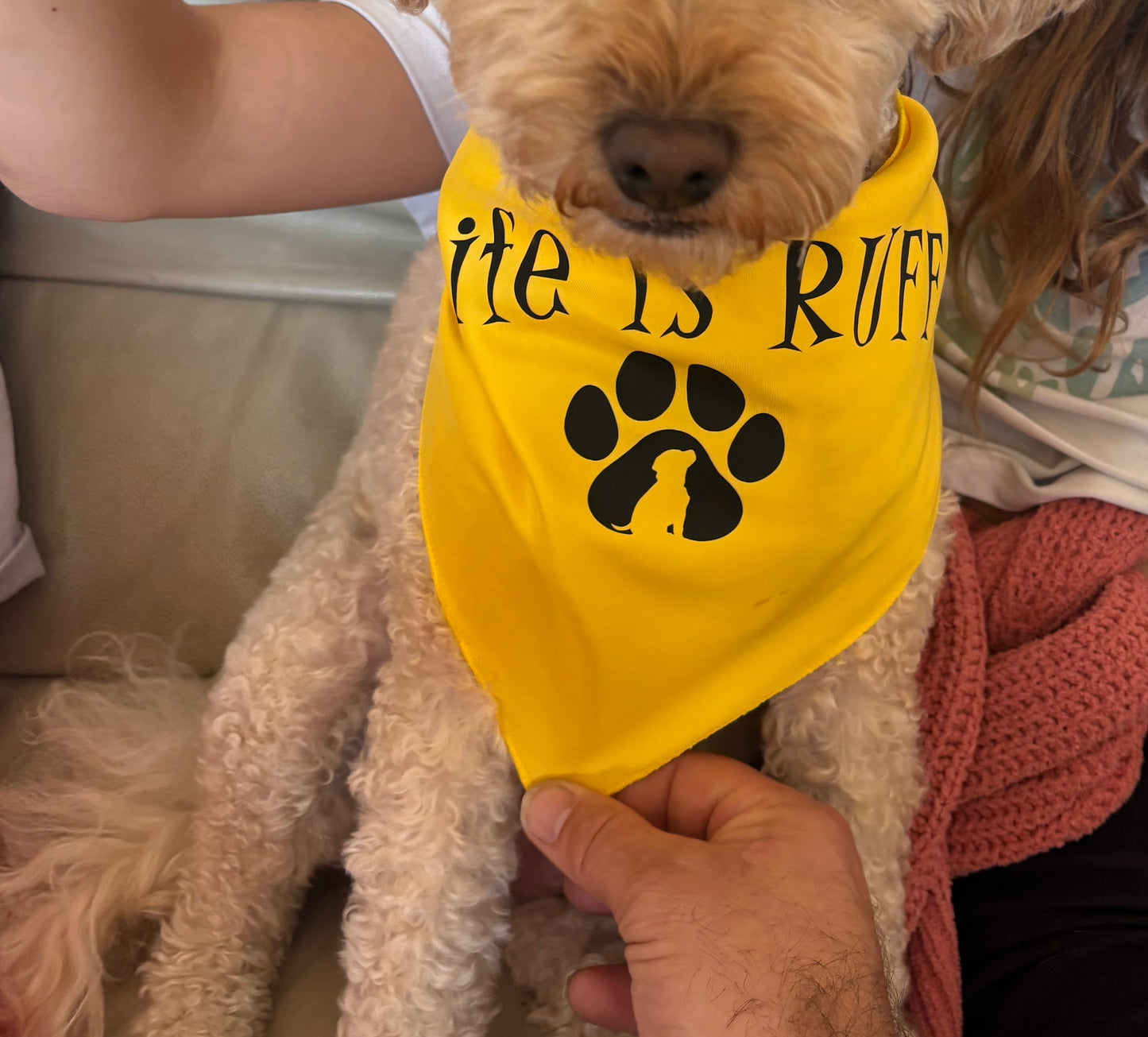 “Life is RUFF” dog bandana