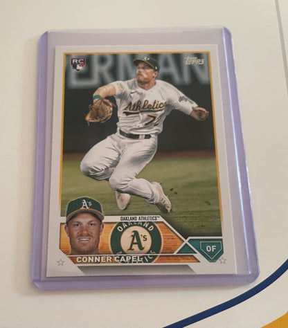 Connor Capel Oakland Athletics 2023 Topps Rookie Card