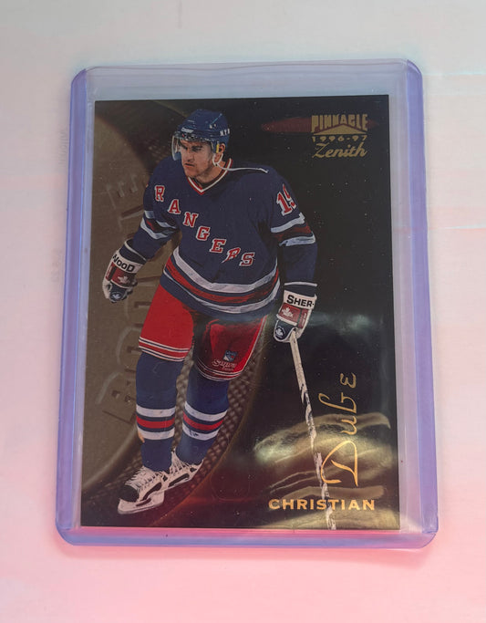 Christian Dube New York Rangers 96-97 Pinnacle Zenith