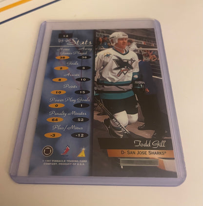 Todd Gill San Jose Sharks 1996-97 Pinnacle Zenith