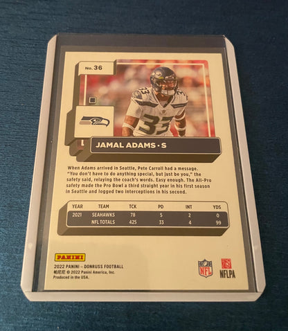 Jamal Adams press proof Seattle Seahawks 2022 Donruss