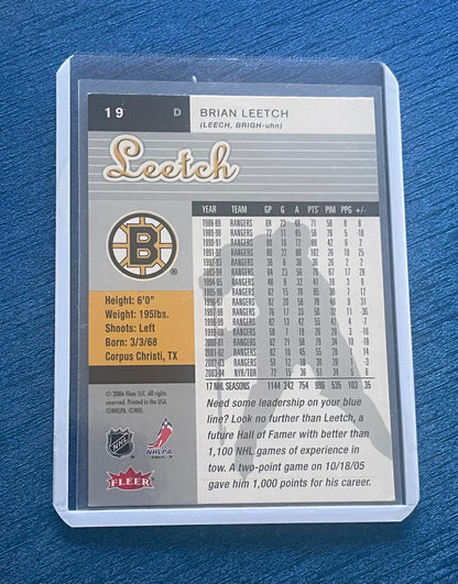 Brian Leetch Boston Bruins Fleer Ultra 2006