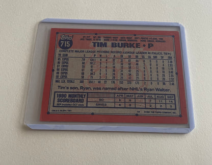 Tim Burke Montreal Expos Topps 40 years of baseball