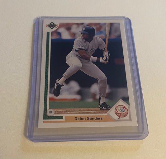 Deion  Sanders New York Yankees 1990-91 Upper Deck