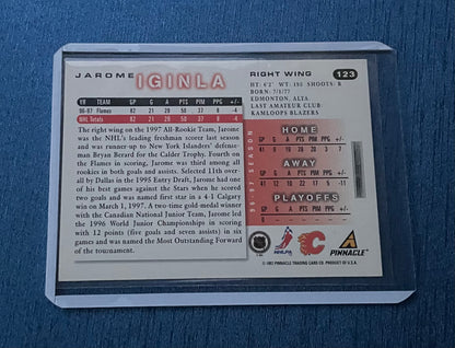 Jarome Iginla Calgary Flames ‘97 score pinnacle