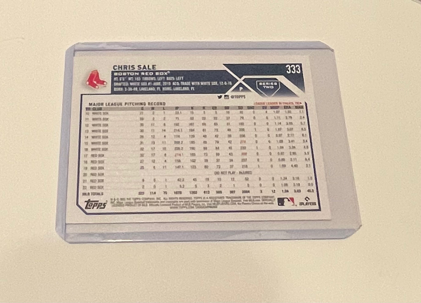 Chris Sale Boston Red Sox Topps 2023