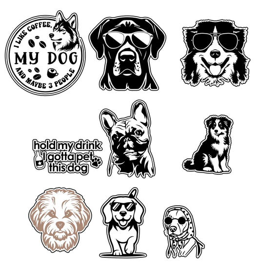 “Must love dogs” stickers