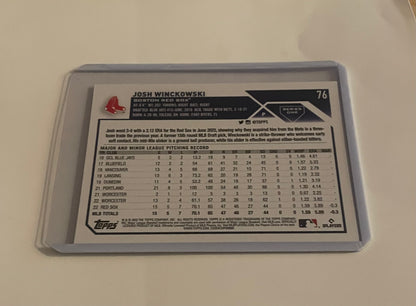 Josh Winchowski Boston Red Sox Topps 2023