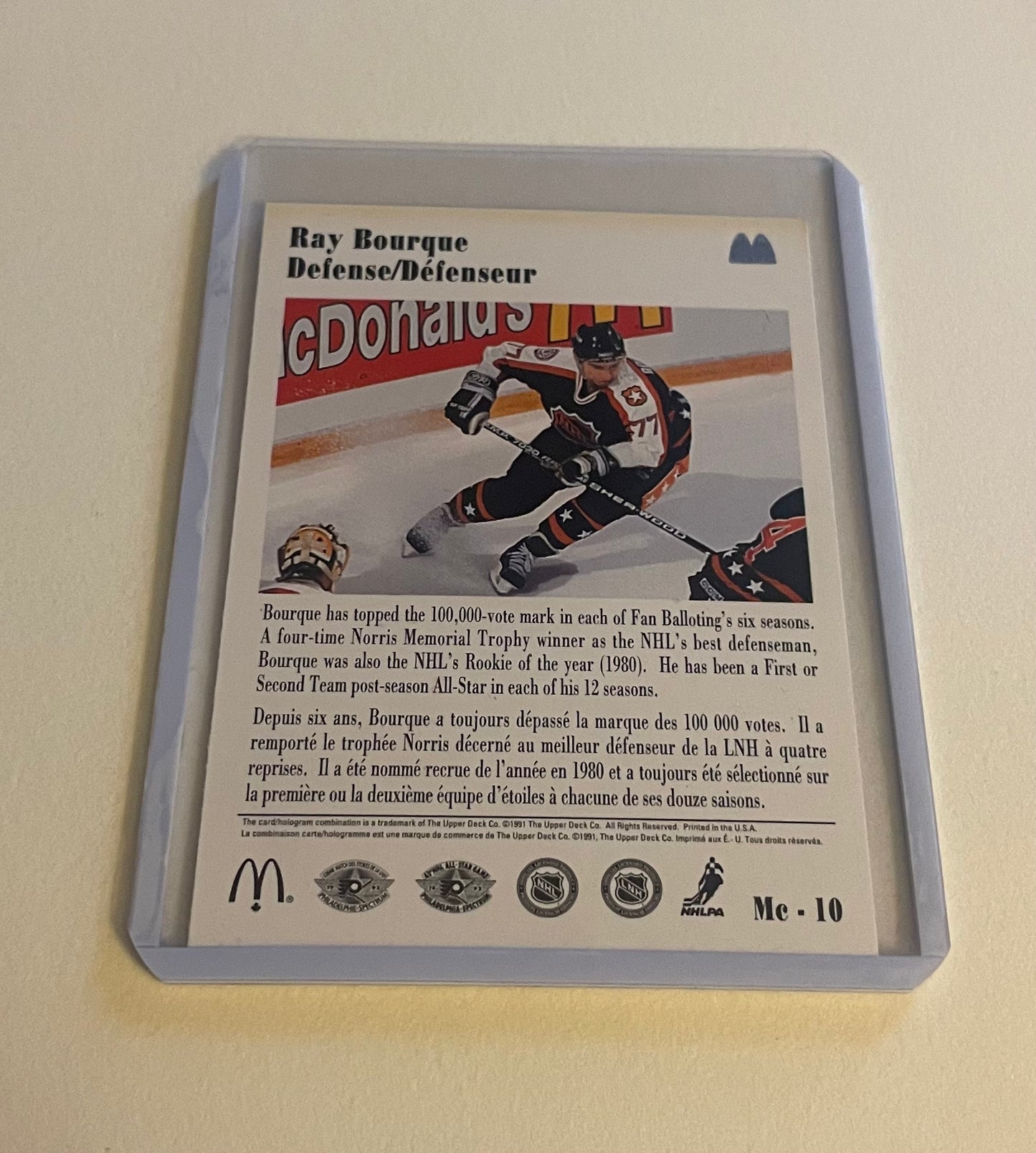 Ray Bourque NHL All-Star 1991-92 Upper Deck