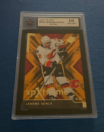 Jerome Iginla graded 10 (ksa) Calgary Flames 2006-07 SPX hockey