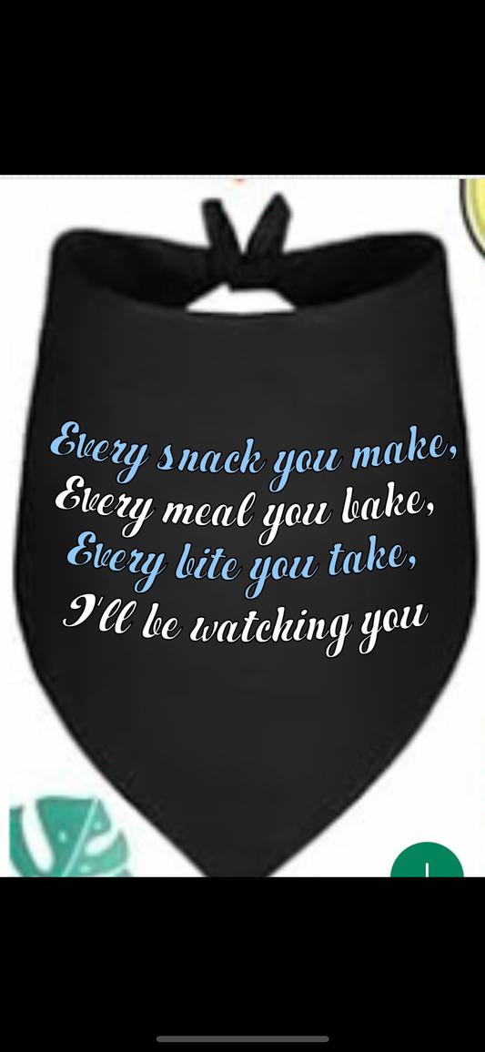 “Every snack” dog bandana