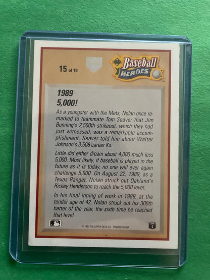 1991 Upper Deck: Baseball Heroes Nolan Ryan