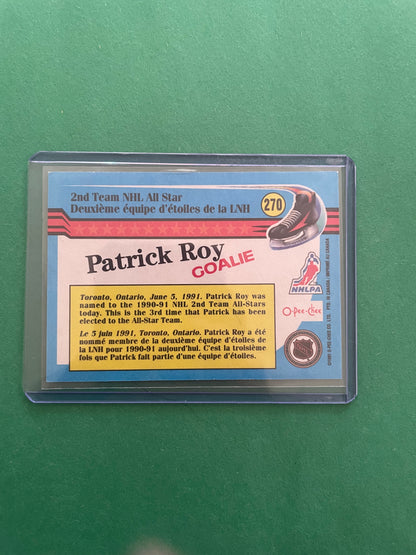 1991-92 O-Pee-Chee Montreal Canadiens Patrick Roy