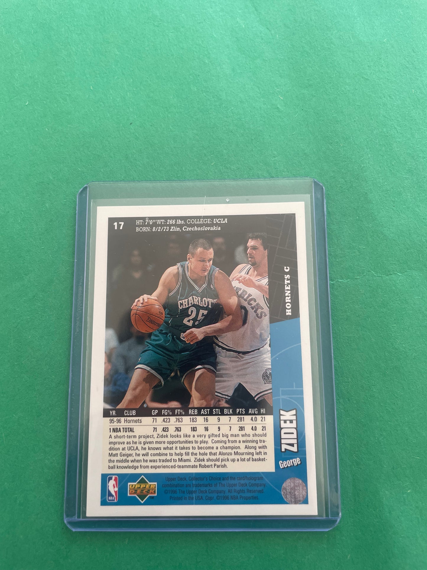 1996-97 Upper Deck Collectors Choice Charlotte Hornets George Zidek