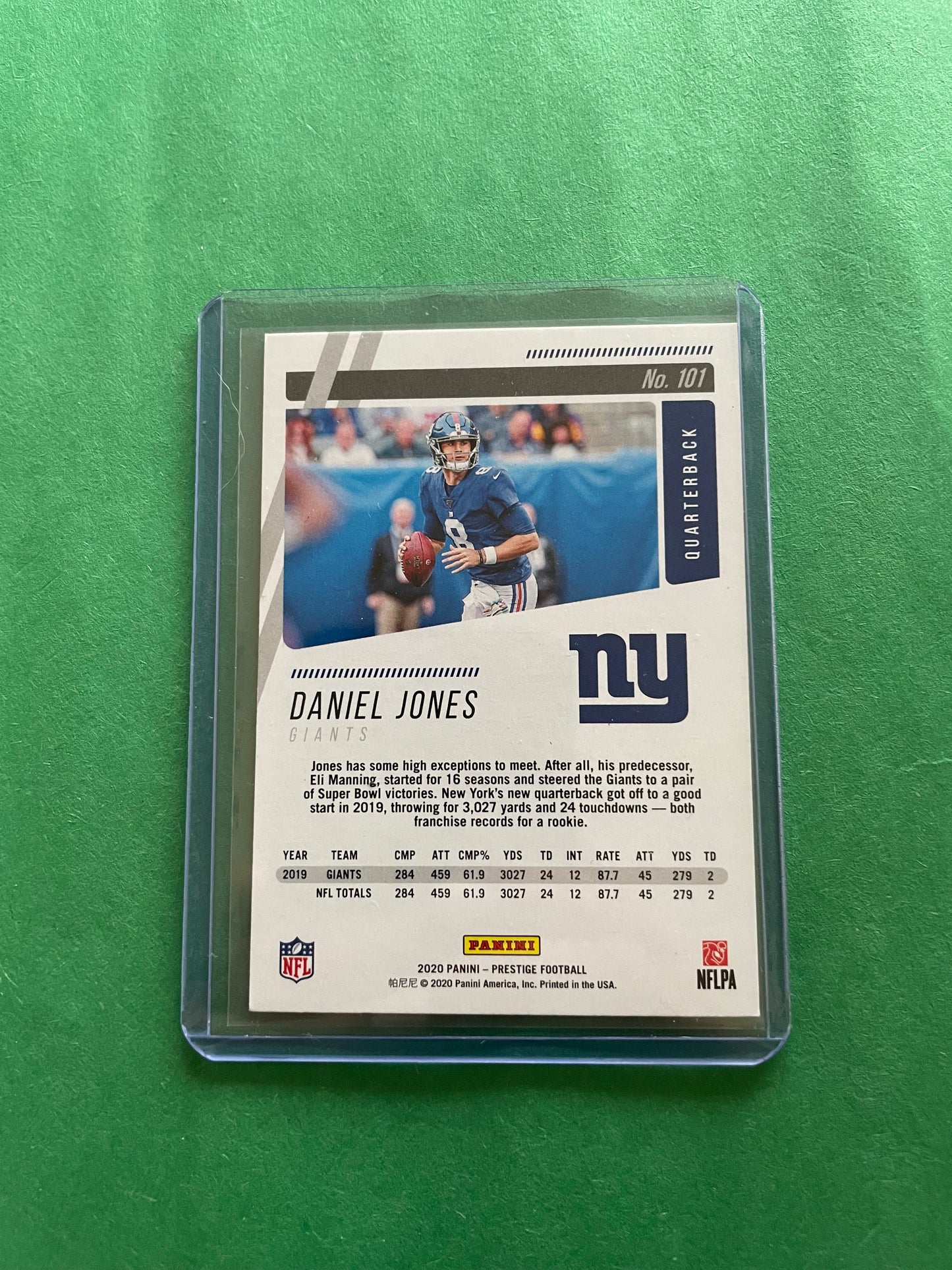 Daniel Jones New York Giants 2020 Panini Prestige -