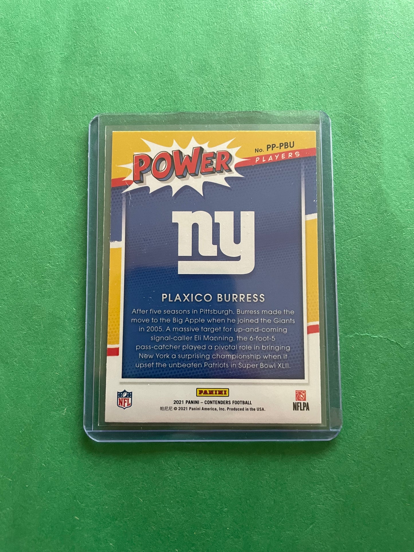 Plaxico Buress New York Giants 2021 Panini Contenders