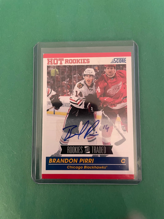 Brandon Pirri Autographed! Chicago Blackhawks Score Hot Rookies Card