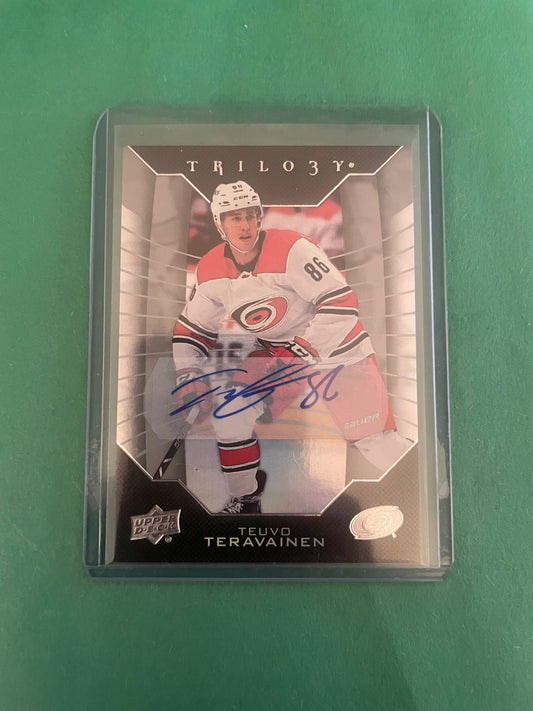 Teuvo Teravainen Autographed! Carolina Hurricanes Trilogy 3 Upper Deck