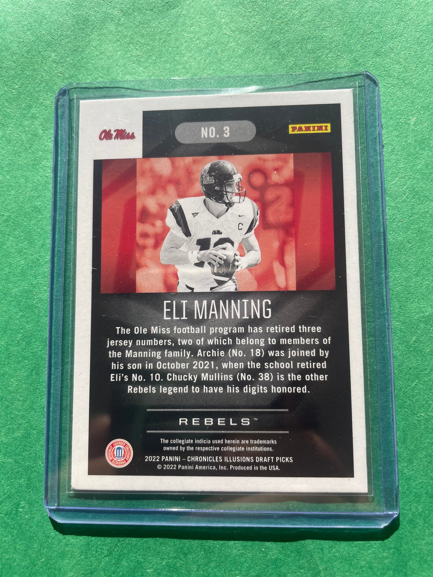 Eli Manning Ole Miss Panini