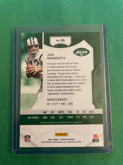 Joe Namath New York Jets 2021 Panini Playoff