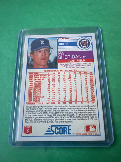 Pat Sheridan Detroit Tigers 1988 Score