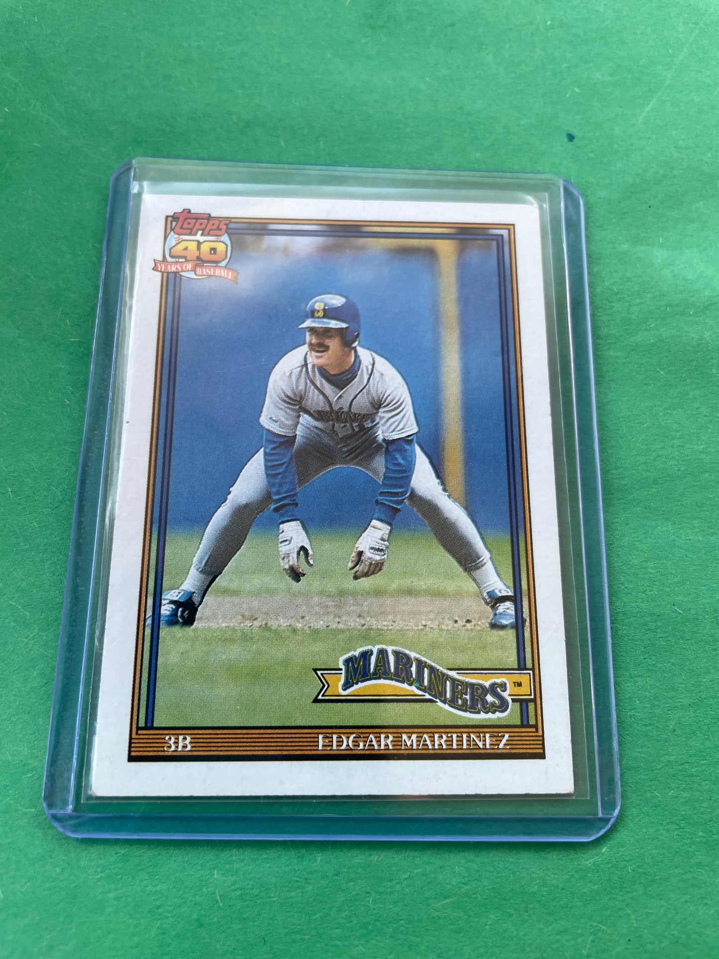 Edgar Martinez Seattle Mariners 1991 Topps 40 years of baseball