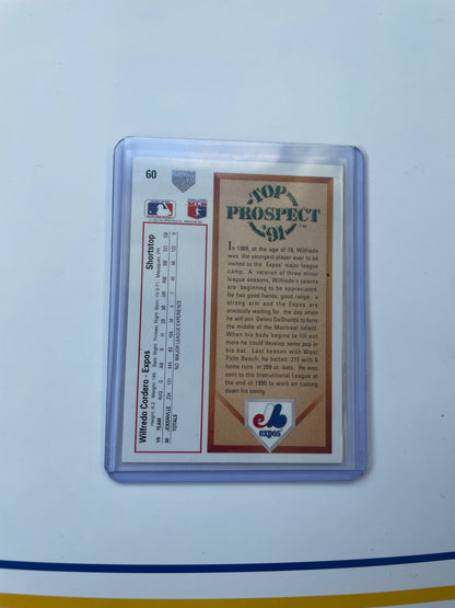 Wilfred Cordero Montreal Expos 1991 Upper Deck Top Prospect