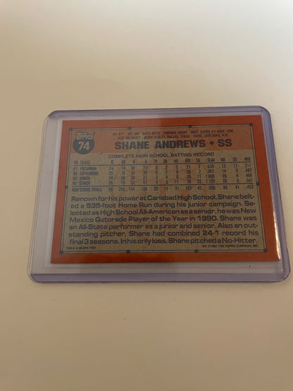 Shane Andrews Montreal Expos Topps 40 years of Baseball #1 draft pick