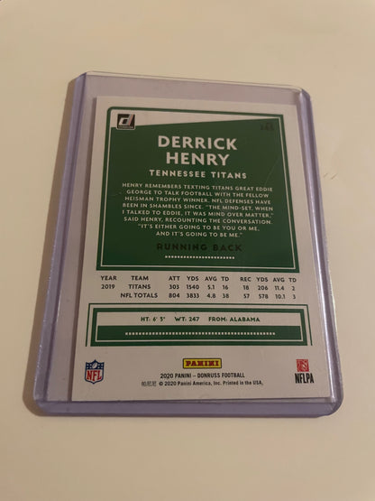 Derrick Henry Tennessee Titans 2020 Donruss